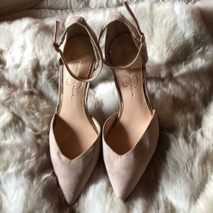 Jessica Simpson Nude Suede heels